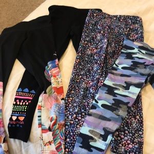 Set of 4 Justice leggings